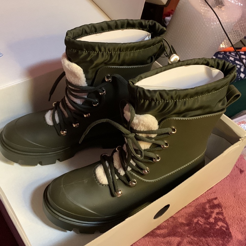 NEW Marc Fischer LTD Freely Waterproof Lace Up Rain Boots - Picture 5 of 8